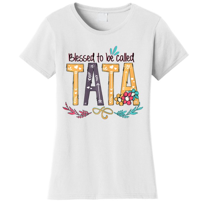 Blessed To Be Called Tata Colorful Grandma Women's T-Shirt