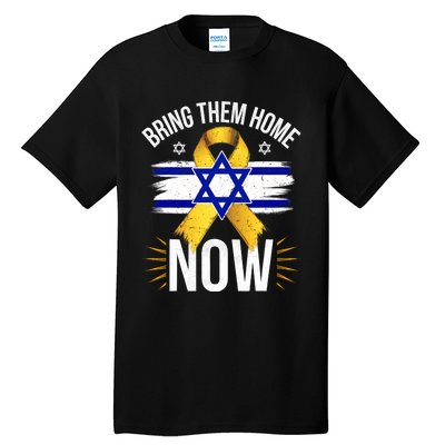 Bring Them Back Home Now Israel Flag Yellow Ribbon Tall T-Shirt