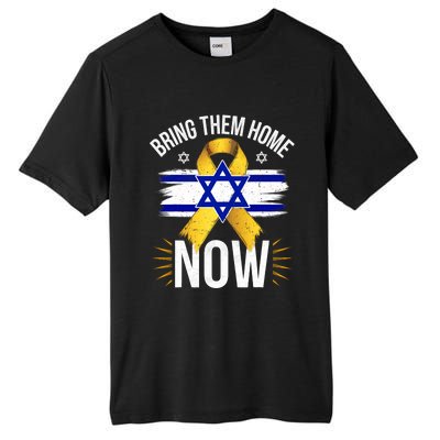 Bring Them Back Home Now Israel Flag Yellow Ribbon Tall Fusion ChromaSoft Performance T-Shirt