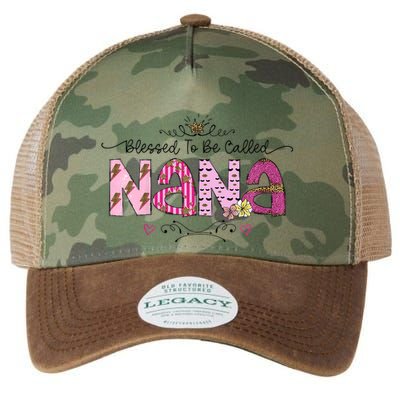 Blessed To Be Called Nana Women Floral Decor Grandma MotherS Day Legacy Tie Dye Trucker Hat