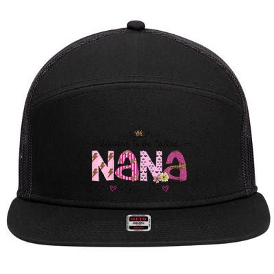 Blessed To Be Called Nana Women Floral Decor Grandma MotherS Day 7 Panel Mesh Trucker Snapback Hat