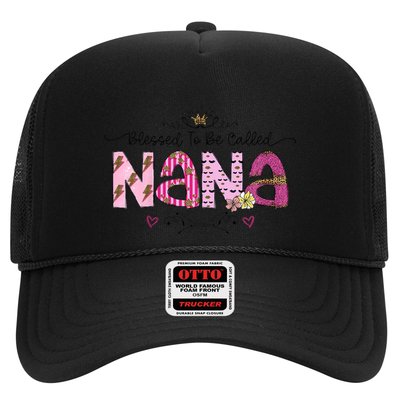 Blessed To Be Called Nana Women Floral Decor Grandma MotherS Day Trucker Hat