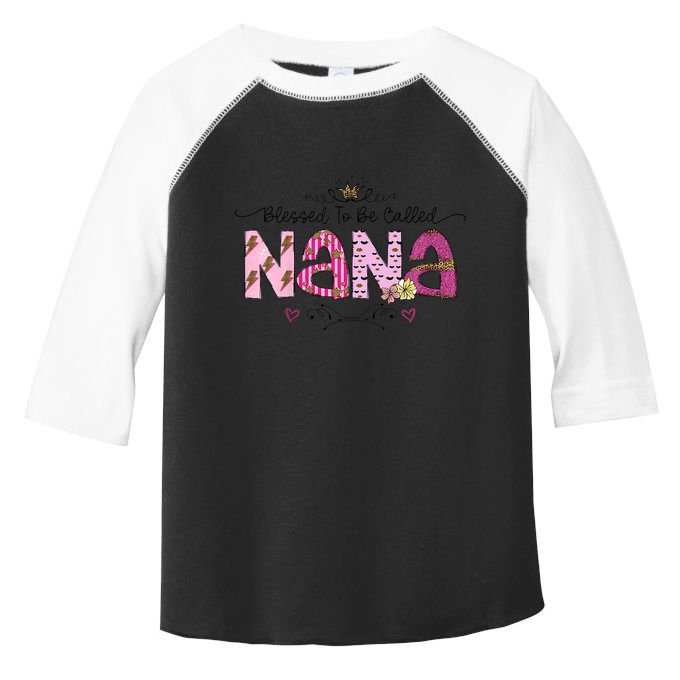 Blessed To Be Called Nana Women Floral Decor Grandma MotherS Day Toddler Fine Jersey T-Shirt