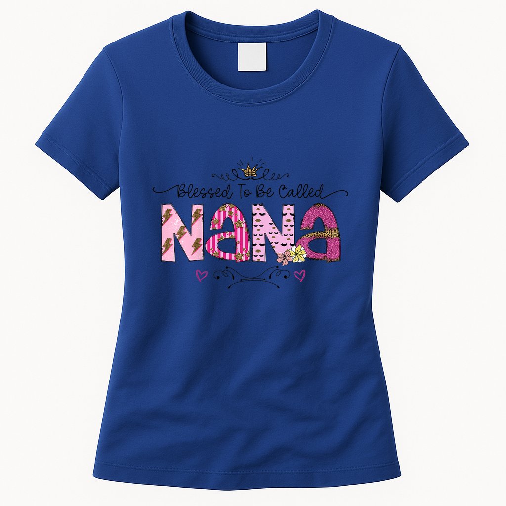 Blessed To Be Called Nana Women Floral Decor Grandma MotherS Day Womens T-Shirt