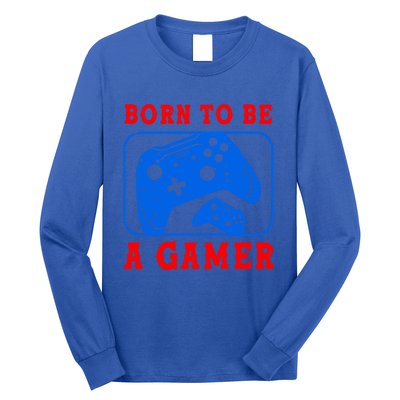 Born To Be A Gamer For Intense Visual Funny Gift Long Sleeve Shirt