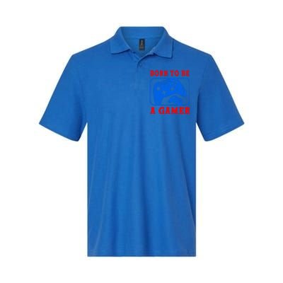 Born To Be A Gamer For Intense Visual Funny Gift Softstyle Adult Sport Polo