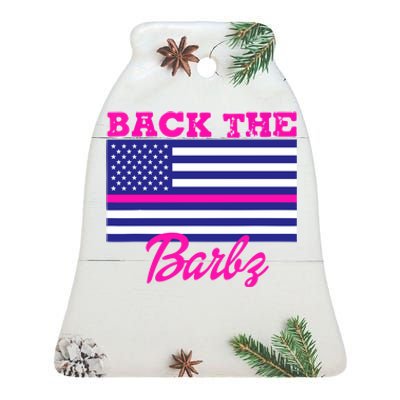 Back The Barbz Ceramic Bell Ornament