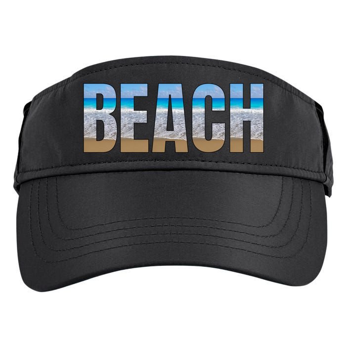 Beach The Beach Is My Happy Place Life Is Better At Beach Great Gift Adult Drive Performance Visor