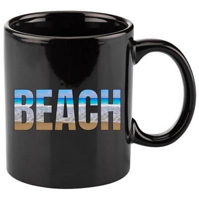 Beach The Beach Is My Happy Place Life Is Better At Beach Great Gift 11oz C Handle Ceramic Mug