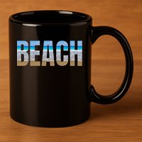 Beach The Beach Is My Happy Place Life Is Better At Beach Great Gift 11oz C Handle Ceramic Mug
