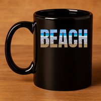 Beach The Beach Is My Happy Place Life Is Better At Beach Great Gift 11oz C Handle Ceramic Mug