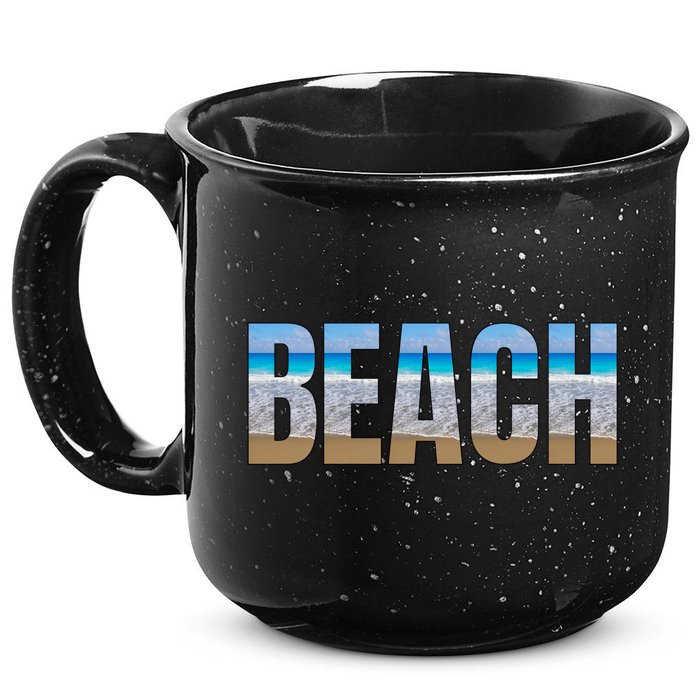 Beach The Beach Is My Happy Place Life Is Better At Beach Great Gift 15oz Campfire Ceramic Mug