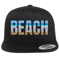 Beach The Beach Is My Happy Place Life Is Better At Beach Great Gift Flat Bill Trucker Hat