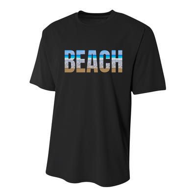 Beach The Beach Is My Happy Place Life Is Better At Beach Great Gift Youth Performance Sprint T-Shirt
