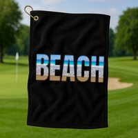 Beach The Beach Is My Happy Place Life Is Better At Beach Great Gift Golf Towel