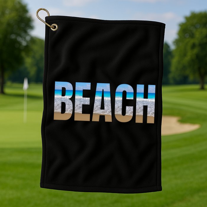 Beach The Beach Is My Happy Place Life Is Better At Beach Great Gift Golf Towel