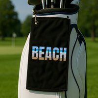 Beach The Beach Is My Happy Place Life Is Better At Beach Great Gift Golf Towel