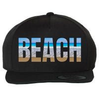 Beach The Beach Is My Happy Place Life Is Better At Beach Great Gift Wool Snapback Cap