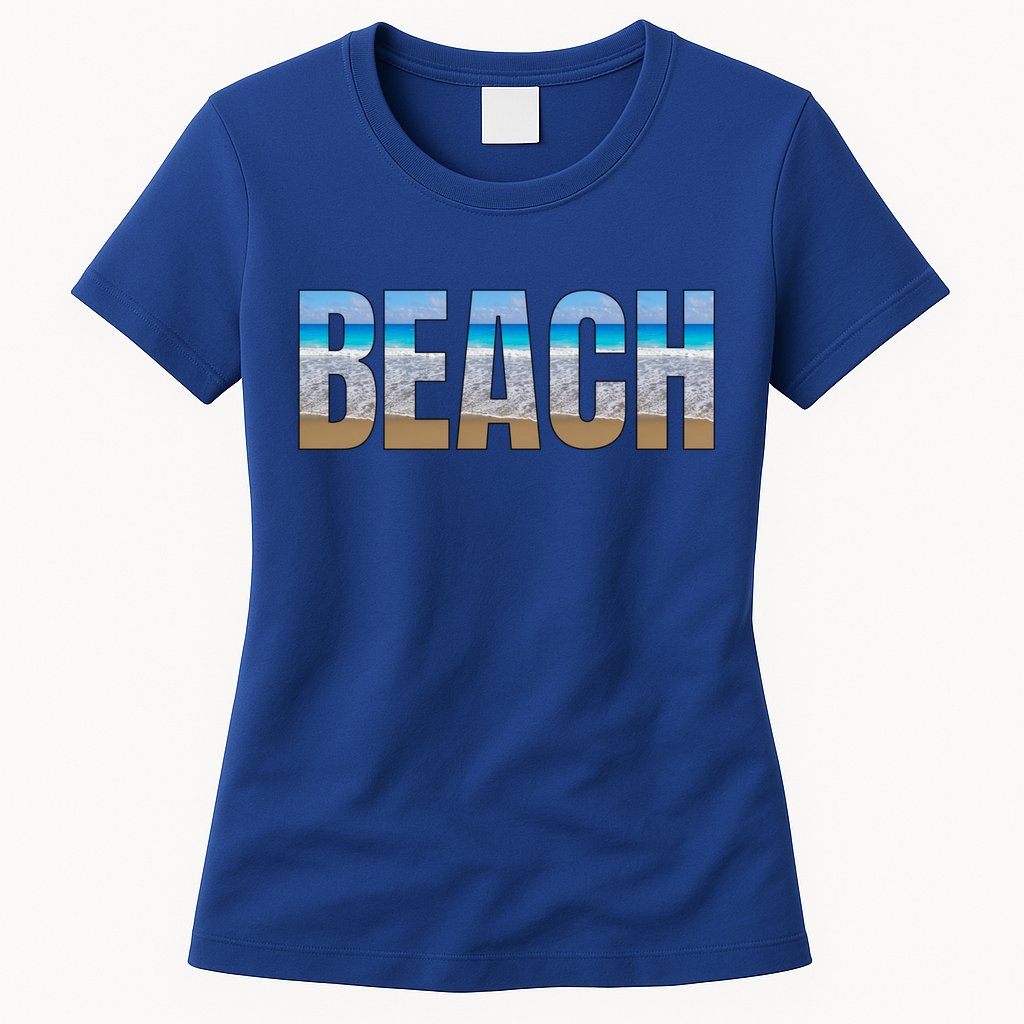 Beach The Beach Is My Happy Place Life Is Better At Beach Great Gift Womens T-Shirt