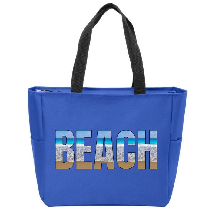 Beach The Beach Is My Happy Place Life Is Better At Beach Great Gift Zip Tote Bag