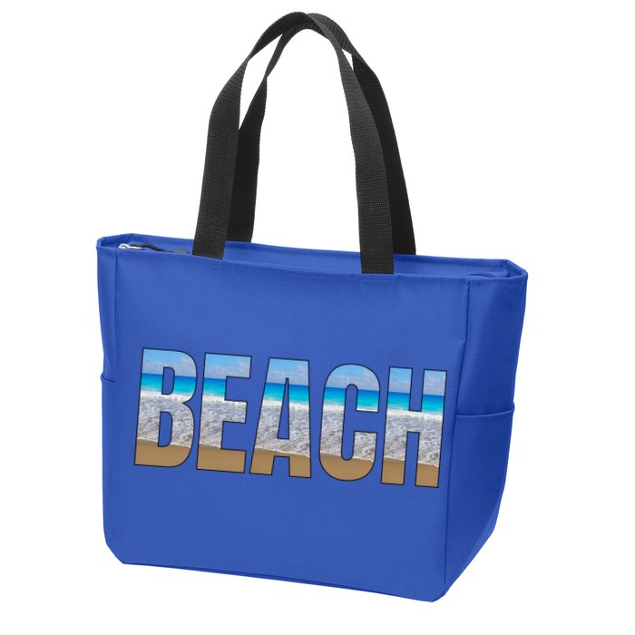 Beach The Beach Is My Happy Place Life Is Better At Beach Great Gift Zip Tote Bag