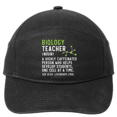 Biology Teacher Biology Student Science Lover Biologist 7-Panel Snapback Hat