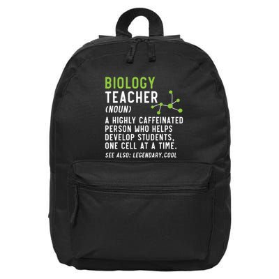 Biology Teacher Biology Student Science Lover Biologist 16 in Basic Backpack