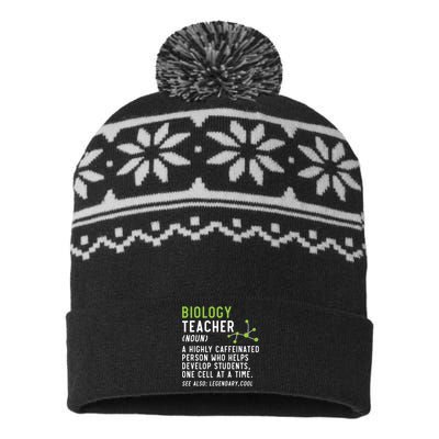 Biology Teacher Biology Student Science Lover Biologist USA-Made Snowflake Beanie