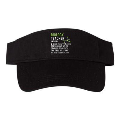 Biology Teacher Biology Student Science Lover Biologist Valucap Bio-Washed Visor