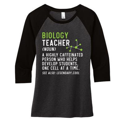 Biology Teacher Biology Student Science Lover Biologist Women's Tri-Blend 3/4-Sleeve Raglan Shirt