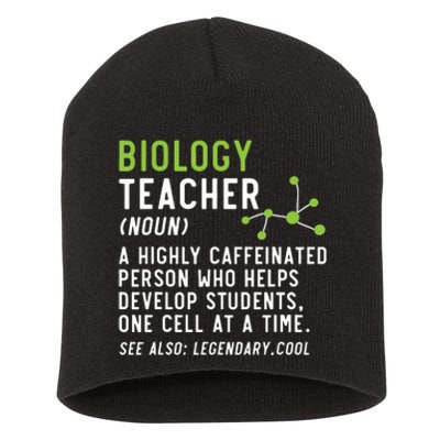 Biology Teacher Biology Student Science Lover Biologist Short Acrylic Beanie