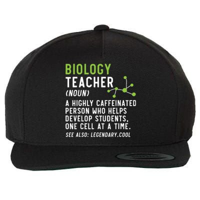 Biology Teacher Biology Student Science Lover Biologist Wool Snapback Cap