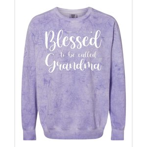 Blessed To Be Called Grandma Colorblast Crewneck Sweatshirt