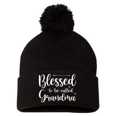 Blessed To Be Called Grandma Pom Pom 12in Knit Beanie