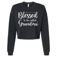 Blessed To Be Called Grandma Cropped Pullover Crew