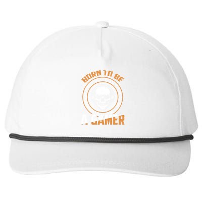 Born To Be A Gamer Funny Gift Snapback Five-Panel Rope Hat