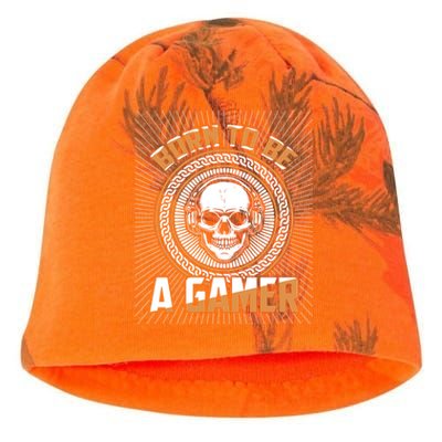 Born To Be A Gamer Funny Gift Kati - Camo Knit Beanie