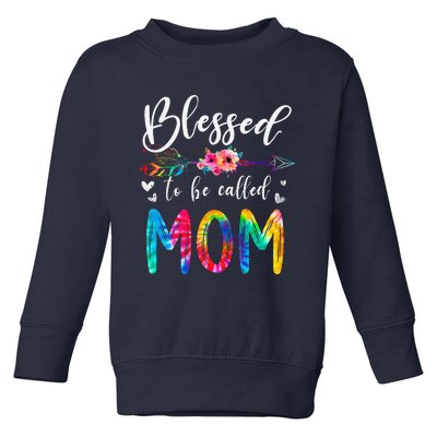 Blessed To Be Called Mom Cute Mothers Day Toddler Sweatshirt