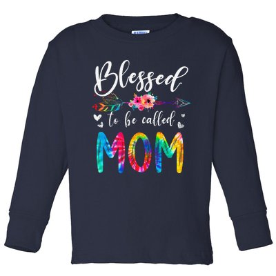 Blessed To Be Called Mom Cute Mothers Day Toddler Long Sleeve Shirt