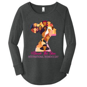 Break The Bias International Womens Day 8th March Womens Day Women's Perfect Tri Tunic Long Sleeve Shirt