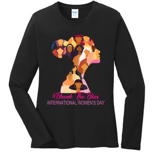 Break The Bias International Womens Day 8th March Womens Day Ladies Long Sleeve Shirt