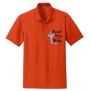 Blessed To Be Called Mom And Mimi Funny Mimi Gift Dry Zone Grid Polo