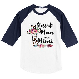 Blessed To Be Called Mom And Mimi Funny Mimi Gift Baseball Sleeve Shirt