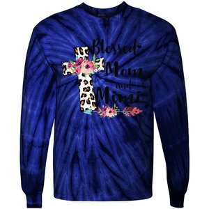 Blessed To Be Called Mom And Mimi Funny Mimi Gift Tie-Dye Long Sleeve Shirt