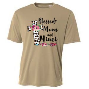 Blessed To Be Called Mom And Mimi Funny Mimi Gift Cooling Performance Crew T-Shirt