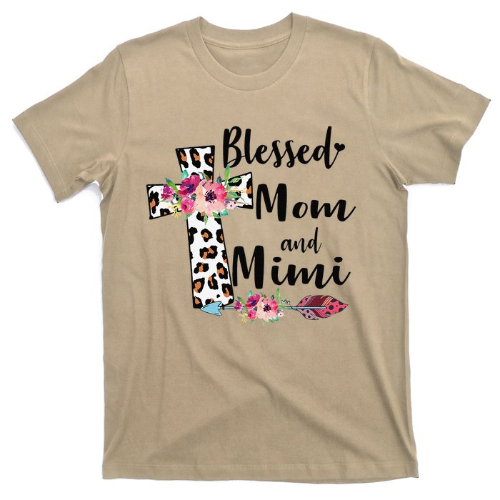 Blessed To Be Called Mom And Mimi Funny Mimi Gift T-Shirt