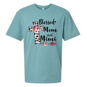 Blessed To Be Called Mom And Mimi Funny Mimi Gift Sueded Cloud Jersey T-Shirt