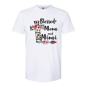 Blessed To Be Called Mom And Mimi Funny Mimi Gift Softstyle CVC T-Shirt