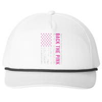 Back The Breast Cancer Awareness American Flag Snapback Five-Panel Rope Hat