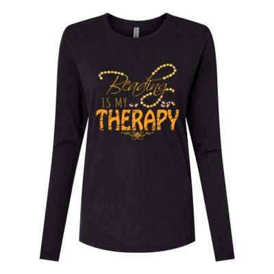 Bead Therapy Beadery Beading Tool Custom Jewelry Maker Gifts Womens Cotton Relaxed Long Sleeve T-Shirt